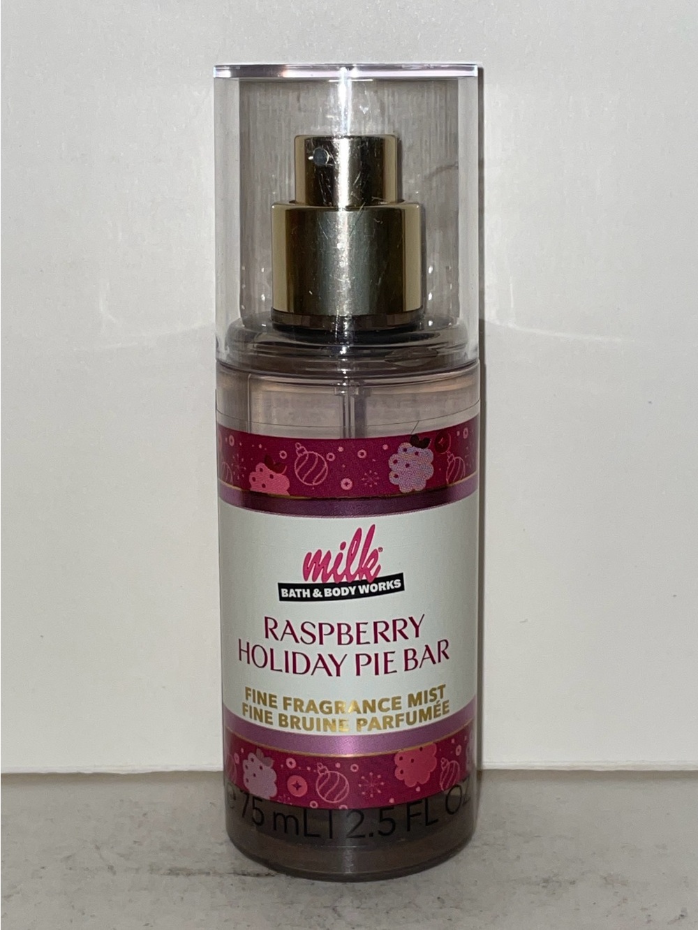 Bath & Body Works Milk Bar Raspberry Holiday Pie Bar Fragrance Mist 2.5oz New